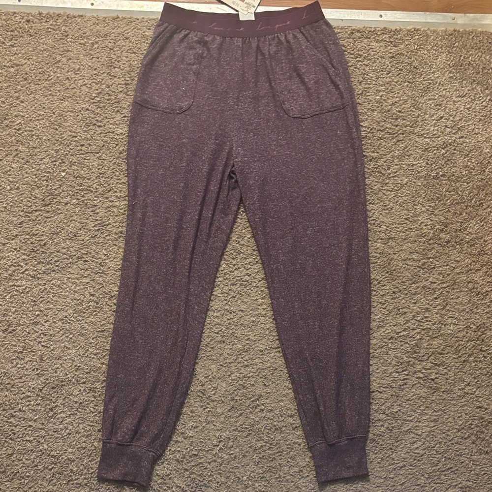 Victoria’s secret PINK NWT Woman’s Md Purple Joggers Lounge Pants - Picture 1 of 10
